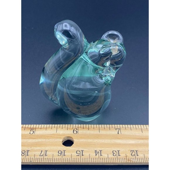 Blown Glass Squirrel Figurine Paperweight Handmade Ngwenya Glass Small Clear - Picture 6 of 7